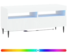 TV staliukas LED televizoriaus spintelė Balta Apdirbta mediena