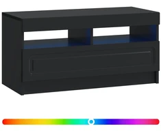 TV staliukas LED televizoriaus spintelė Juoda Apdirbta mediena