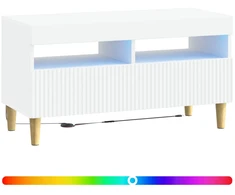 TV staliukas LED televizoriaus spintelė Balta Apdirbta mediena