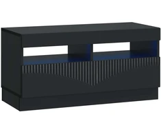 TV staliukas LED televizoriaus spintelė Juoda Apdirbta mediena