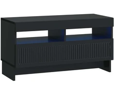 TV staliukas LED televizoriaus spintelė Juoda Apdirbta mediena