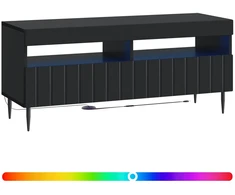 TV staliukas LED televizoriaus spintelė Juoda Apdirbta mediena