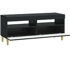 TV staliukas LED televizoriaus spintelė Juoda Apdirbta mediena