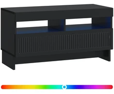 TV staliukas LED televizoriaus spintelė Juoda Apdirbta mediena
