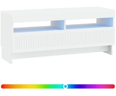 TV staliukas LED televizoriaus spintelė Balta Apdirbta mediena