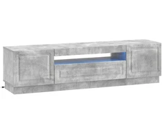 TV staliukas LED televizoriaus spintelė Betono pilka Apdirbta mediena