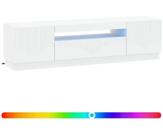 TV staliukas LED televizoriaus spintelė Balta Apdirbta mediena