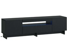 TV staliukas LED televizoriaus spintelė Juoda Apdirbta mediena