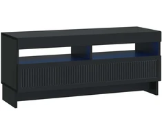 TV staliukas LED televizoriaus spintelė Juoda Apdirbta mediena