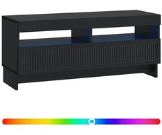 TV staliukas LED televizoriaus spintelė Juoda Apdirbta mediena