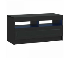 TV staliukas LED televizoriaus spintelė Juoda Apdirbta mediena