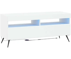 TV staliukas LED televizoriaus spintelė Balta Apdirbta mediena