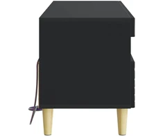 TV staliukas LED televizoriaus spintelė Juoda Apdirbta mediena