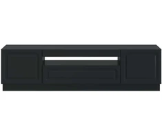 TV staliukas LED televizoriaus spintelė Juoda Apdirbta mediena