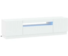 TV staliukas LED televizoriaus spintelė Balta Apdirbta mediena