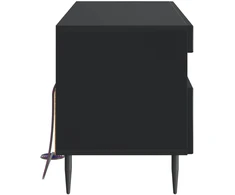 TV staliukas LED televizoriaus spintelė Juoda Apdirbta mediena