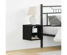 TV staliukas LED sieninis šoninis stalelis 2 pcs Juoda 30 x 28,5 x 30 cm