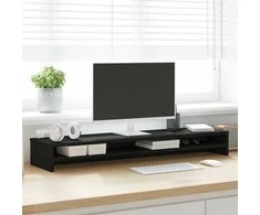 TV staliukas Monitoriaus stovas, juodo ąžuolo spalvos, 100x24x13 cm, inžinerinė mediena