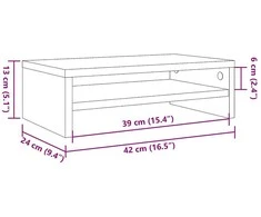 TV staliukas monitoriaus stovas Old Wood 42x24x13 cm Engineered Wood