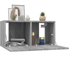 TV staliukas | TV spintelių komplektas | 2 pcs Pilka 60 x 30 x 30 cm