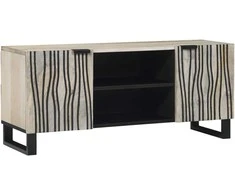 TV staliukas TV vienetai Balta 105 x 33 x 46 cm Apdirbta mediena