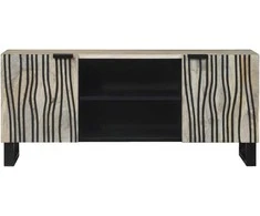 TV staliukas TV vienetai 105 x 33 x 46 cm Balta Apdirbta mediena