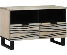 TV staliukas TV vienetai su stalčių Balta 70 x 33 x 46 cm Apdirbta mediena