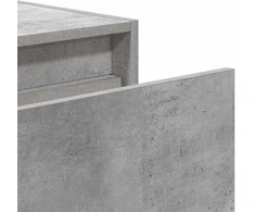 TV staliukas Prie sienos montuojama naktinė spintelė su LED, betono pilka