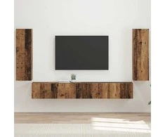 TV staliukas TV sieninio kabineto komplektas 4 pcs 29,5 x 31 x 100 cm