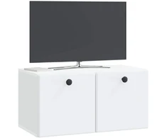 TV staliukas Sieninė TV spintelė 59,5 x 31 x 30 cm Balta Apdirbta mediena