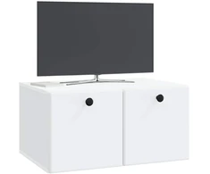 TV staliukas Sieninė TV spintelė 59,5 x 41 x 30 cm Balta Apdirbta mediena