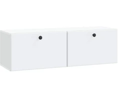 TV staliukas Sieninė TV spintelė 98 x 31 x 30 cm Balta Apdirbta mediena