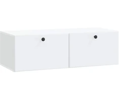 TV staliukas Sieninė TV spintelė 98 x 41 x 30 cm Balta Apdirbta mediena