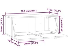 TV staliukas Sieninė TV spintelė 78,5 x 31 x 30 cm Artisano ąžuolo