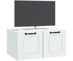 TV staliukas Sieninė TV spintelė Balta 59,5 x 41 x 30 cm Apdirbta mediena