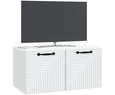 TV staliukas Sieninė TV spintelė Balta 59,5 x 31 x 30 cm Apdirbta mediena