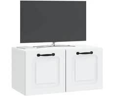 TV staliukas Sieninė TV spintelė Balta 59,5 x 31 x 30 cm Apdirbta mediena