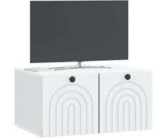 TV staliukas Sieninė TV spintelė Balta 59,5 x 41 x 30 cm Apdirbta mediena
