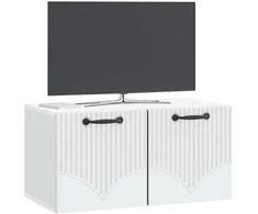 TV staliukas Sieninė TV spintelė Balta 59,5 x 31 x 30 cm Apdirbta mediena