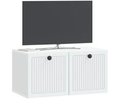 TV staliukas Sieninė TV spintelė Balta 59,5 x 31 x 30 cm Apdirbta mediena