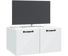 TV staliukas Sieninė TV spintelė Balta 59,5 x 41 x 30 cm Apdirbta mediena
