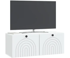 TV staliukas Sieninė TV spintelė Balta 78,5 x 31 x 30 cm Apdirbta mediena