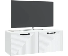 TV staliukas Sieninė TV spintelė Balta 78,5 x 31 x 30 cm Apdirbta mediena