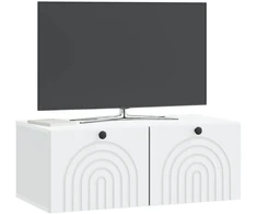 TV staliukas Sieninė TV spintelė Balta 78,5 x 41 x 30 cm Apdirbta mediena