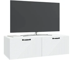 TV staliukas Sieninė TV spintelė Balta 98 x 41 x 30 cm Apdirbta mediena