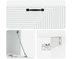 TV staliukas Sieninė TV spintelė Balta 98 x 31 x 30 cm Apdirbta mediena