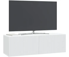 TV staliukas Sieninė TV spintelė Balta 98 x 31 x 30 cm Apdirbta mediena