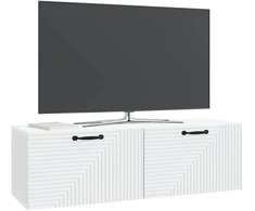 TV staliukas Sieninė TV spintelė Balta 98 x 31 x 30 cm Apdirbta mediena
