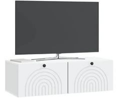 TV staliukas Sieninė TV spintelė Balta 99 x 41 x 30 cm Apdirbta mediena