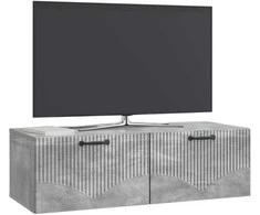 TV staliukas Sieninė TV spintelė Betono pilka 98 x 41 x 30 cm